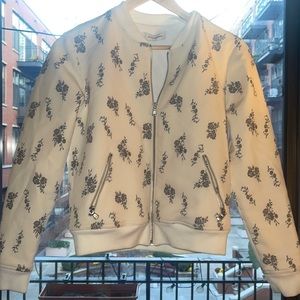 Club Monaco size small bomber jacket in white